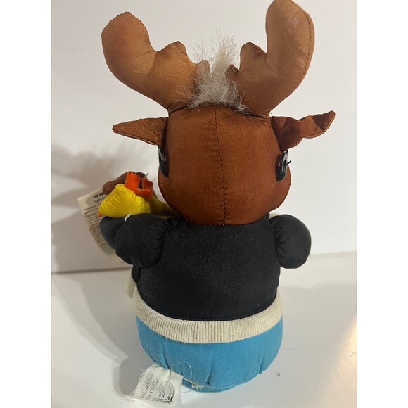 GAF Electronic Crazy Christmas Squeeze Pals Singing Blues Reindeer Plush 9" - Picture 3 of 8
